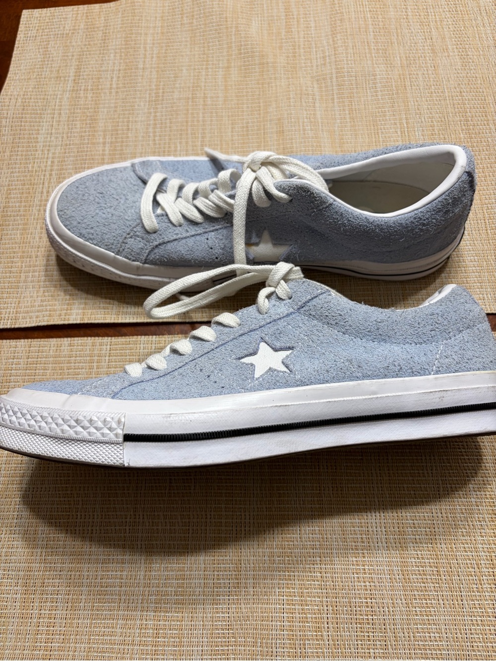 Converse Light Blue Suede One Star Sneakers